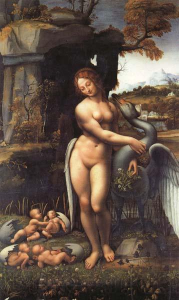 LEONARDO da Vinci Leda and the Swan France oil painting art
